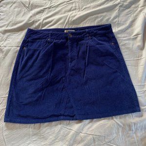 Frye & Co. navy blue corduroy skirt w/ pockets size 14